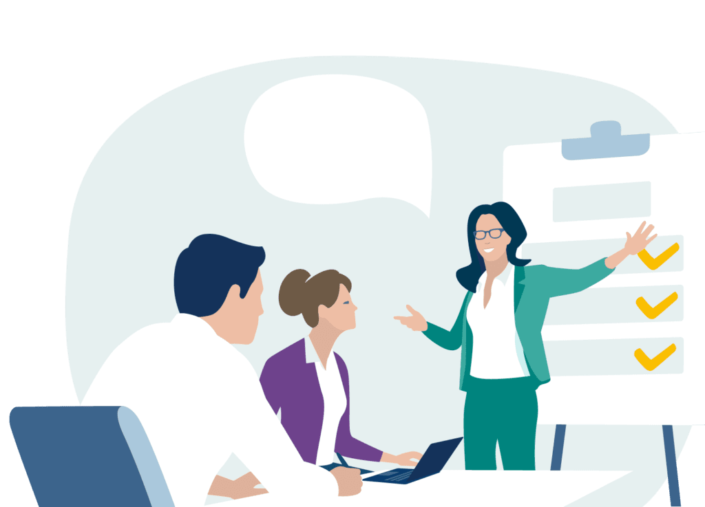 Illustration Seminarteilnehmer ALS Seminare